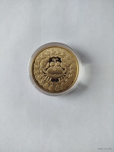 Знаки зодиака.2011 год. Рак. Номинал 100 рублей.
