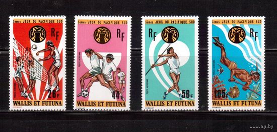 Уоллис и Футуна-1975, (Мих.265-269),  ** , Спорт, Футбол,