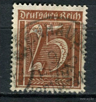 Рейх (Веймарская республика) - 1921 - Цифры 25 Pf - [Mi.161] - 1 марка. Гашеная.  (Лот 79BC)
