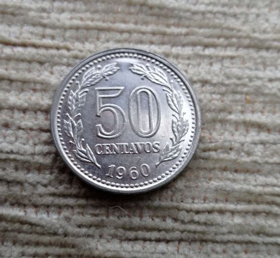 Werty71 Аргентина 50 сентаво 1960 женщина во фригийском колпаке