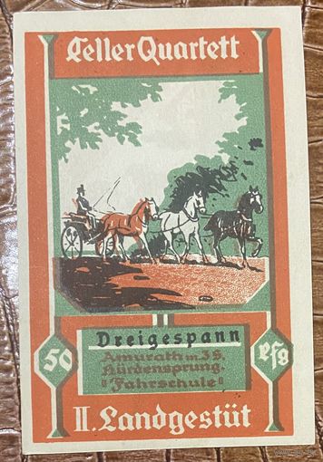Нотгельд 50 пфеннигов 1922 год. Зоннеберг. Веймарская республика