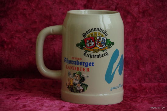 Кружка пивная ( Германия ) высота 14 см ,   500 мл