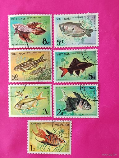 Вьетнам. Рыбы. ( 7 марок ) 1984 года. 8-20.
