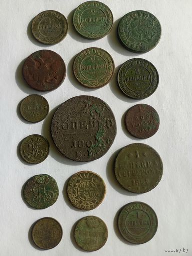 Монеты РИ 16 шт. Есть пореже. С рубля, без м.ц. См. др. мои лоты