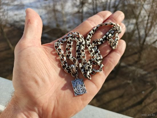 Цепь с Ладонкой. Серебро 925.