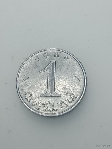 Франция  сантим 1961 года .