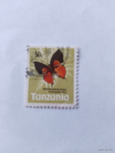 Танзания 1973 бабочка