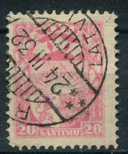 Латвия - 1927/33г. - герб, 20 S - 1 марка - гашёная. Без МЦ!