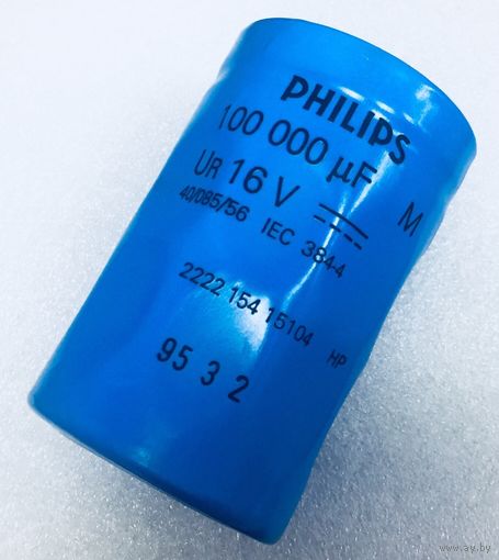 100000 мкф - 16 В. Электролитический конденсатор. Philips. 100000мкф 16В