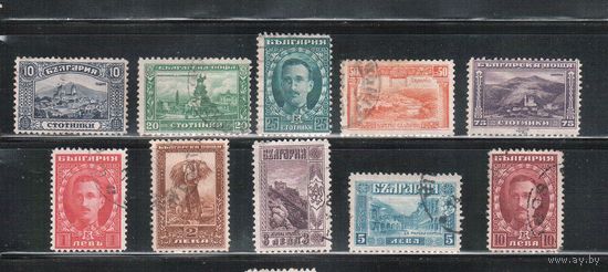 Болгария-1921, (Мих.156-165),   гаш.  , Стандарт , Лондонский выпуск , (полная серия)(1)