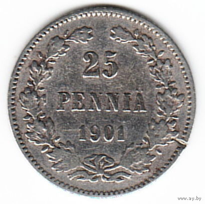 25 пенни 1901 год  _состояние ХF