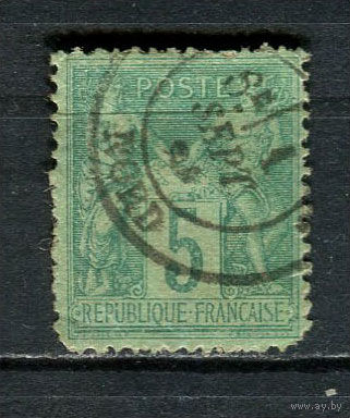 Франция - 1876 - Аллегория 5С - [Mi.59] - 1 марка. Гашеная.  (Лот 25HZ)-TG3P46