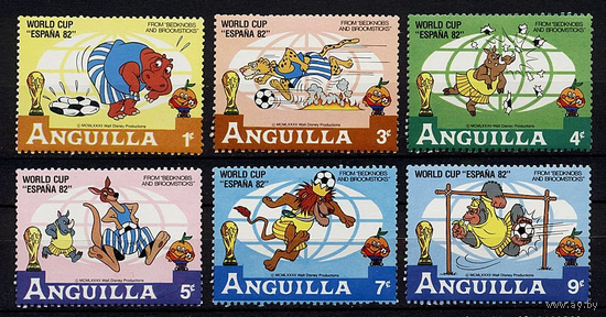 Ангилья 1982, серия "Дисней. Кубок мира по футболу в Испании", MNH OG отлично !!!