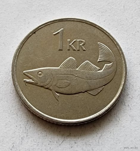 Исландия 1 крона, 1992