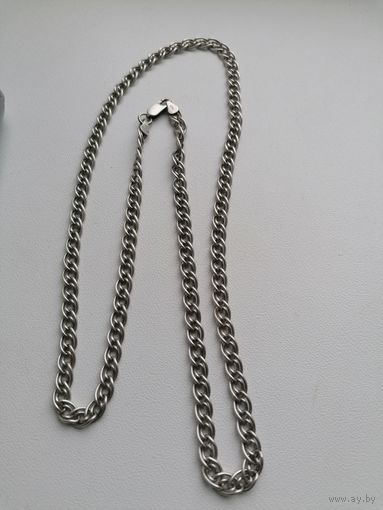 Цепь серебро 925 пробы, заводское, станочное плетение, торги с Рубля