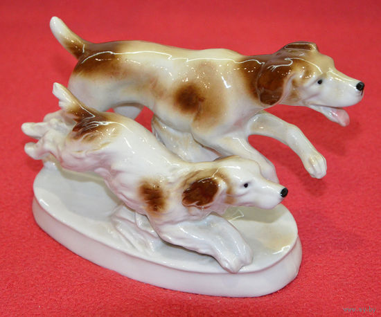 Антикварная статуэтка, собаки, Борзые, Германия, 1950-г.г.