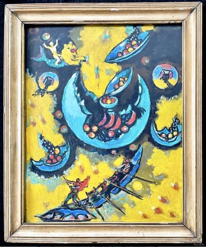 Кищенко А. М.Нар.худ;1994г; "Планета Храмова";48/58см.в родной раме и 40/50см.без рамы
