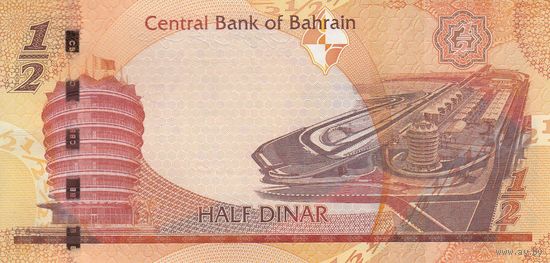 Бахрейн 1/2 динара 2016 (UNC)