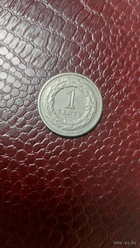 Монета 1 злотый 1991г. Польша. Неплохая!