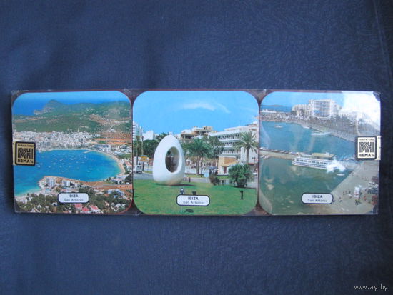 6 подставок под чашки и бокалы, Ибица