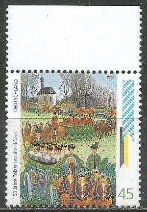Германия. 150 лет путешествию Т.Леонарди. 2005г. Mi#2494.