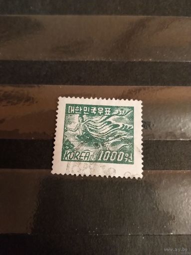 1951 Южная Корея национальный символ дорогая без дыр Мих74 оценка 20 евро искусство культура (3-1)