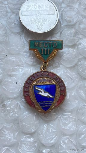 Значок Буревестник, областной совет, 3 место