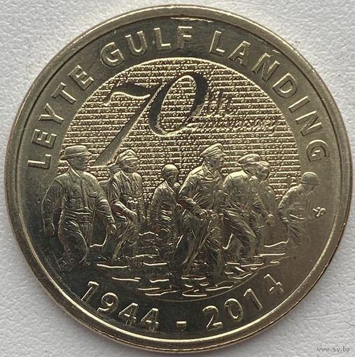 Филиппины 5 писо 2014 г. 70 лет сражению в заливе Лейте