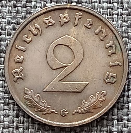 2 рейхспфеннига 1940 G редкий