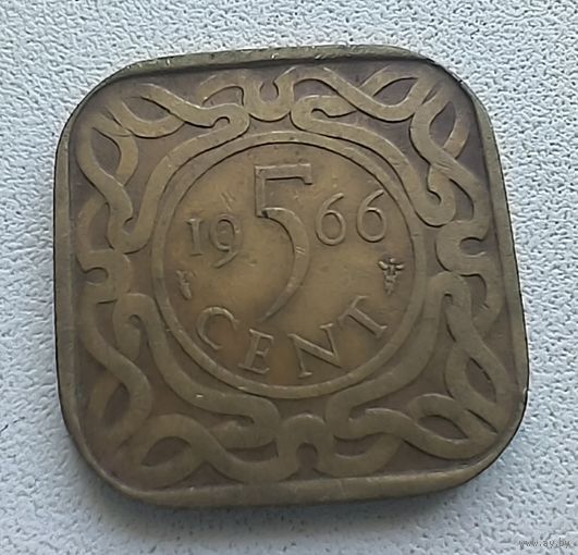 Суринам 5 центов, 1966   5-1-56