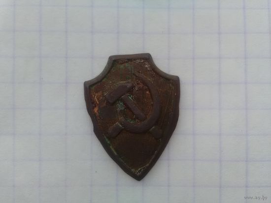 Кокарда РКМ. "Рабоче-Крестьянской милиции". 1929-1930 гг.