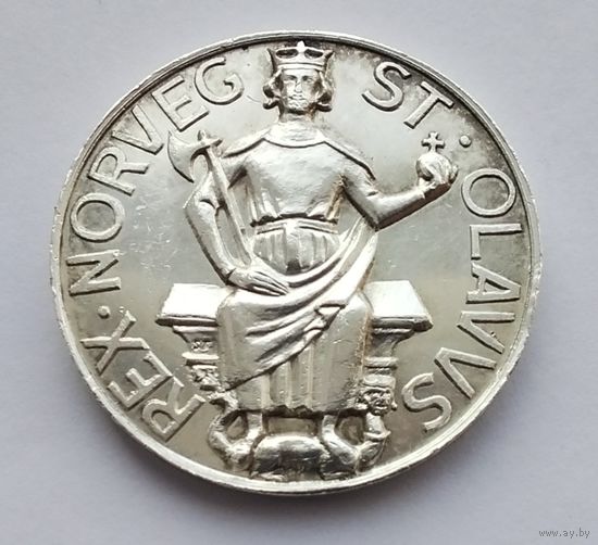 Норвегия. 900 лет со дня смерти Святого Олафа в битве при Стикластаде 1030-1930. Серебро.