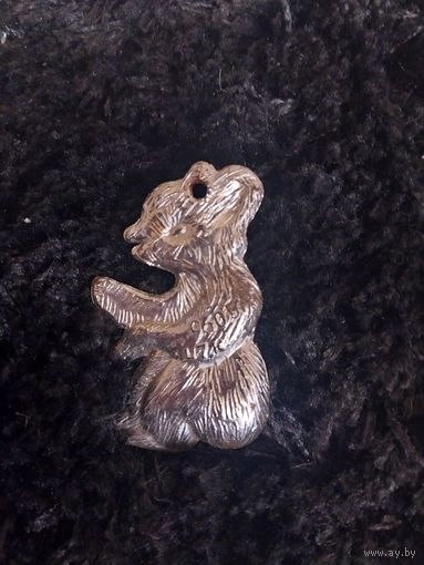 Мишка картонаж игрушка ёлочная СССР