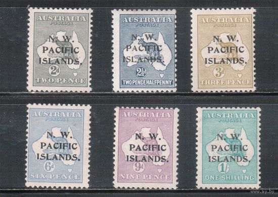 Новая Гвинея-1915,(Мих.12-17)  * , Фауна, Кенгуру,Надп.,