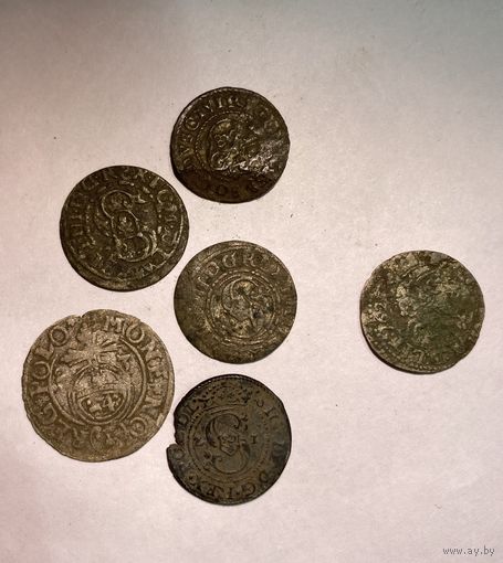 Лот монет серебро