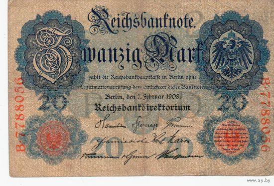20 марок 1908!