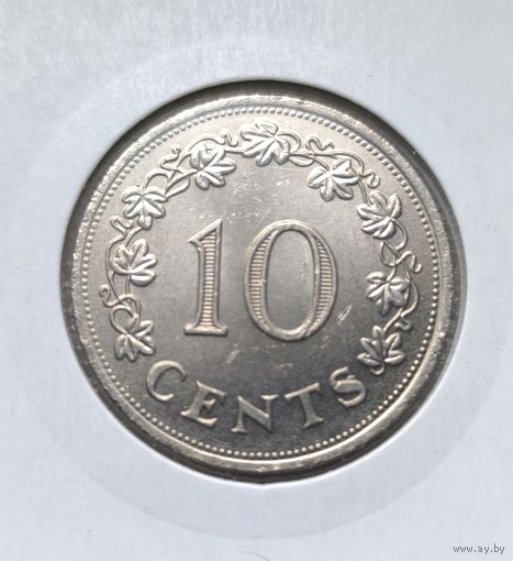 МАЛЬТА 10 ЦЕНТОВ 1972 ГОД  в холдере