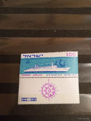 1963 Израиль Мих 295 оценка 10 евро с купоном корабль флот выпускалась одиночкой чистая клей лёгкая наклейка (1-л1)