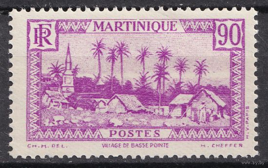 17.FrK. Франция. Колонии. Мартиника. Местные мотивы. 1939 г. 90C. Mi.#181.