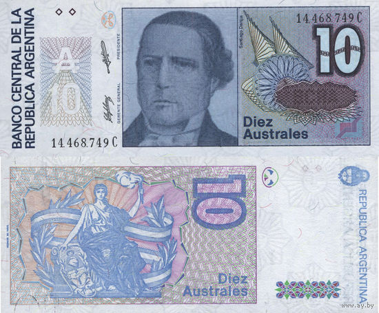 Аргентина 10 Аустраль 1985 UNC П1-350