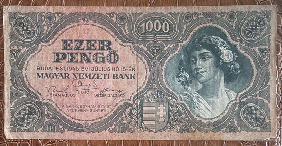 Банкнота Венгрия 1000 пенго 1945 год.