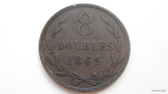 Гернси 8 дублей 1864