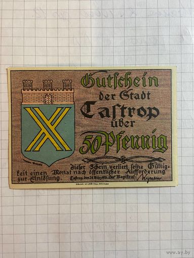 50 пфеннингов (нотгельды) г. Германия.