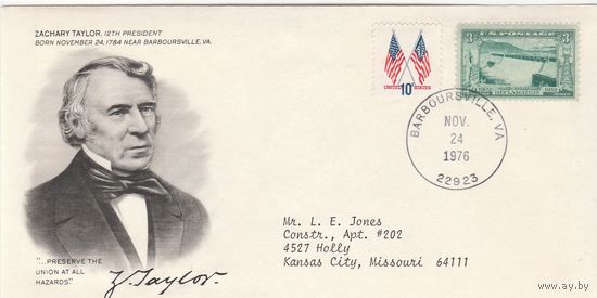 КПД США /Президент ZACHARY TAYLOR/0003 1976г