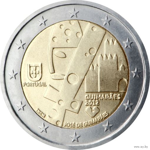 Португалия 2 евро, 2012 Гимарайнш - культурная столица Европы UNC из ролла