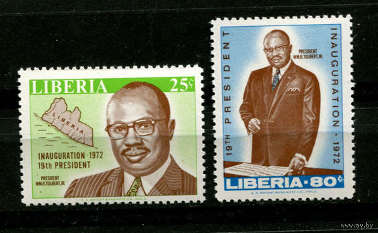 Либерия - 1972 - Президент Либерии - Уильям Толберт - [Mi. 824-825] - полная серия - 2 марки. MNH.