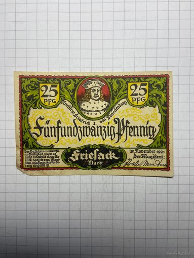 Нотгельд 25 пфеннигов Германия -3012
