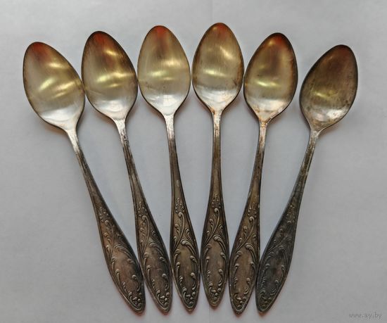 Ложка мельхиор МНЦ. СССР. одним лотом 6 шт. С рубля