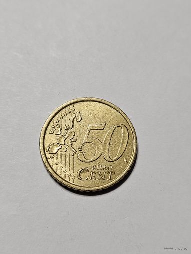 Монета 50 евроцентов Италия 2003 г.