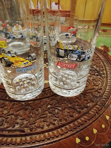 Стаканы БОГЕМИЯс хрустальным дном.